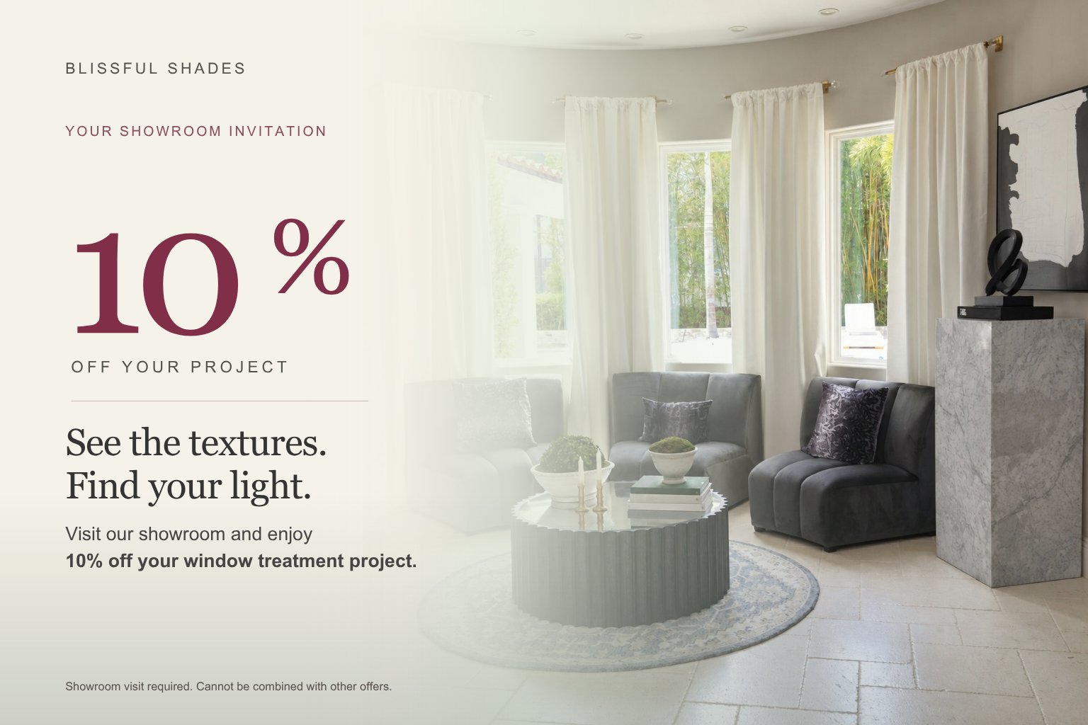 02 — Showroom offer — Soft sage gradient